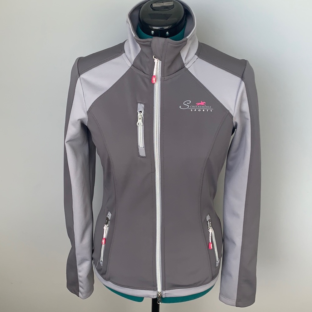 Ladies Grey Riding Jacket with Pockets